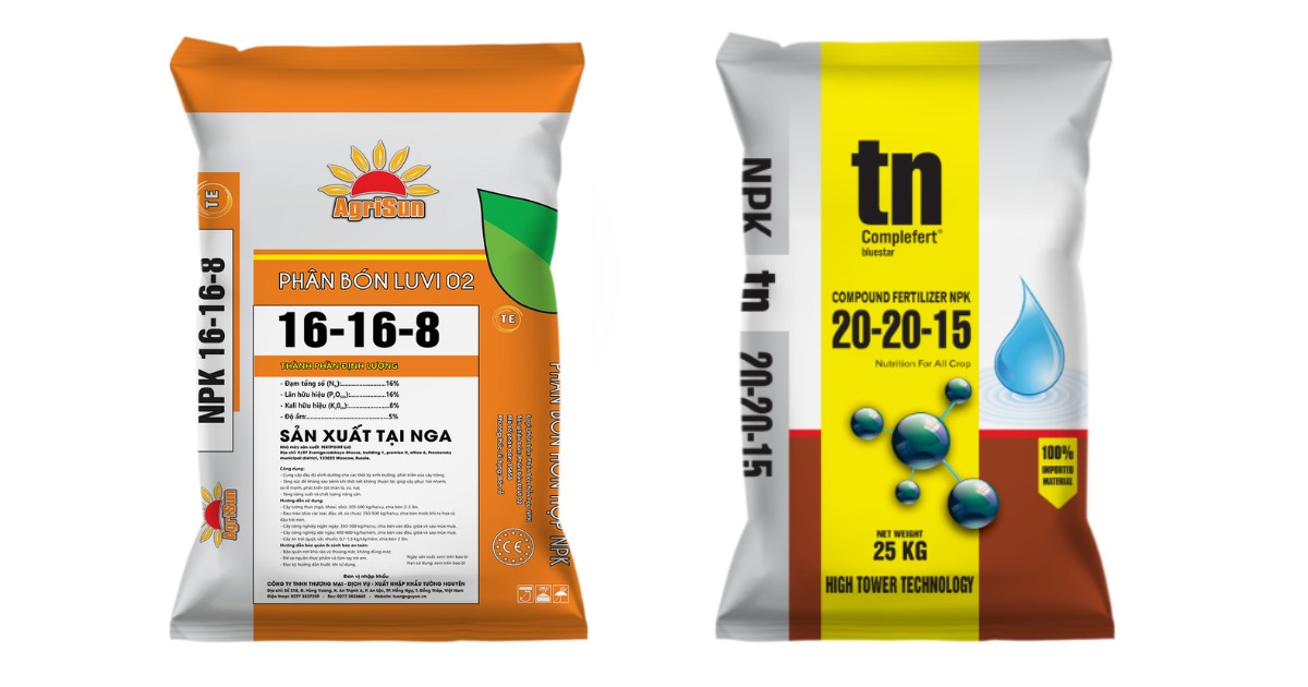 So sánh NPK 16-16-8 và 20-20-15 khác nhau thế nào về tác động sinh lý cây trồng