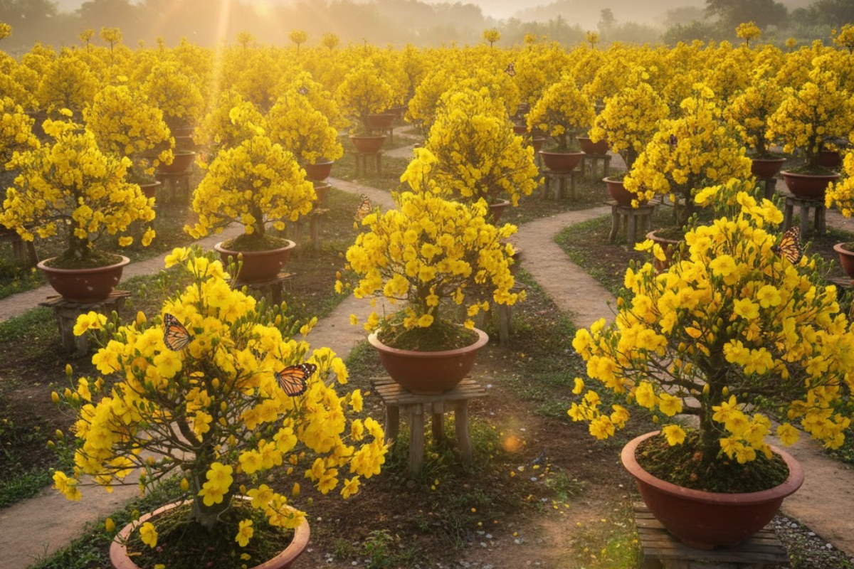 Cách hãm mai khi nụ phát triển quá nhanh